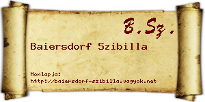 Baiersdorf Szibilla névjegykártya